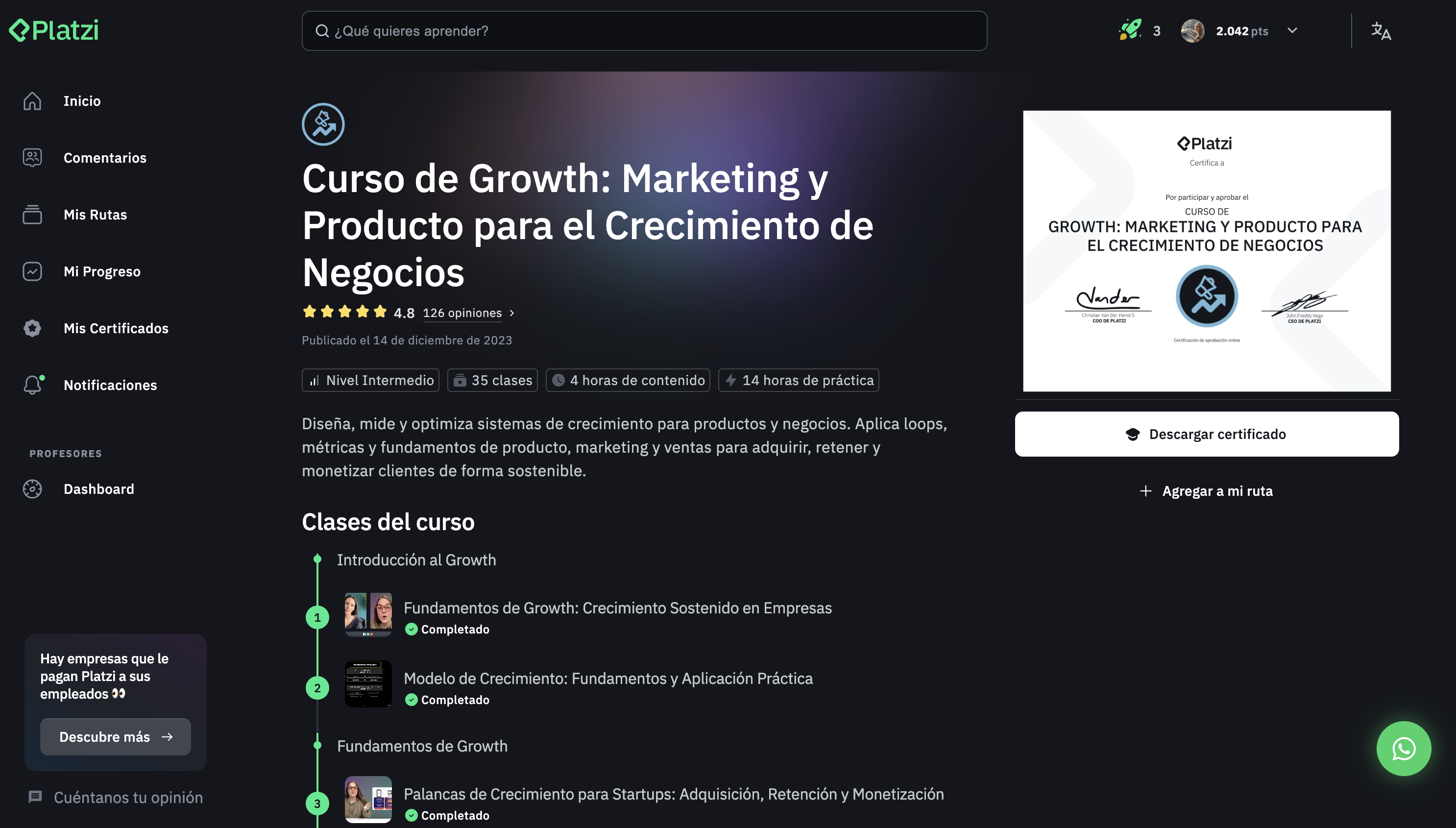 Growth: Marketing y Producto para el Crecimiento de Negocios